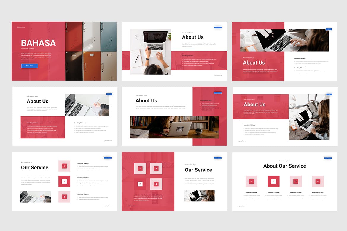 语言课程演示模板PPT（PPTX,KEY）