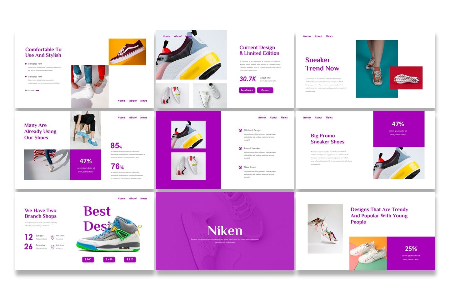 现代时尚简约风格PPT模板下载（PPT,PPTX）