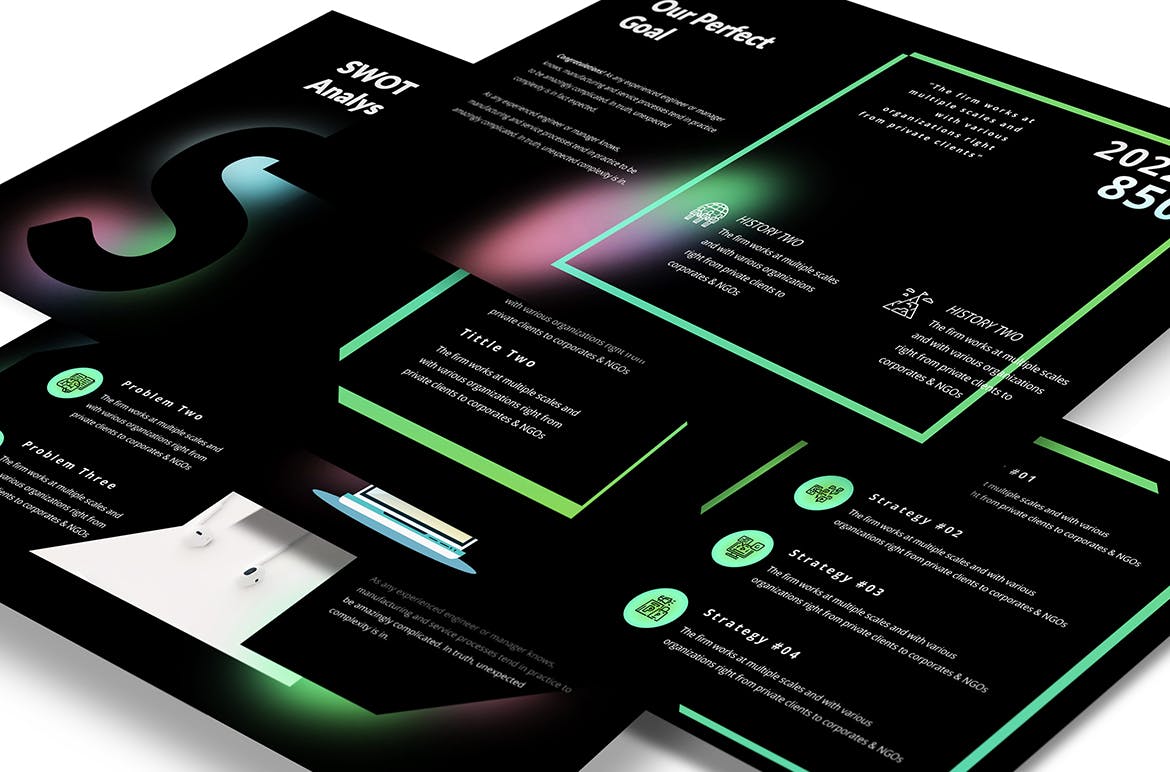 创意网页设计机构PPT模板（PPTX）