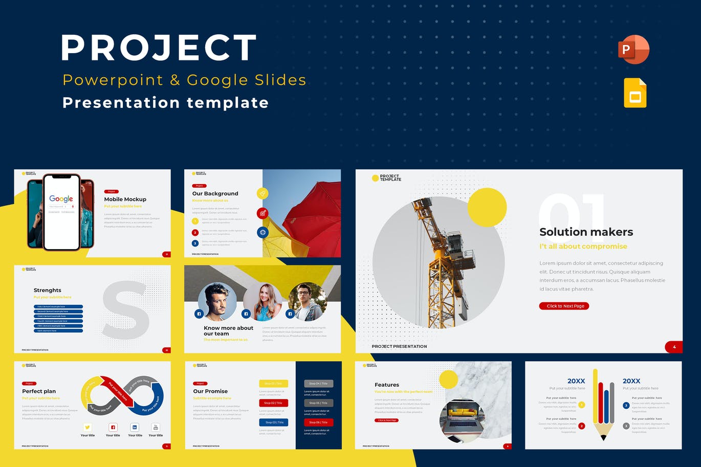 带有SWOT分析的高品质多用途powerpoint幻灯片演示模板（pptx）