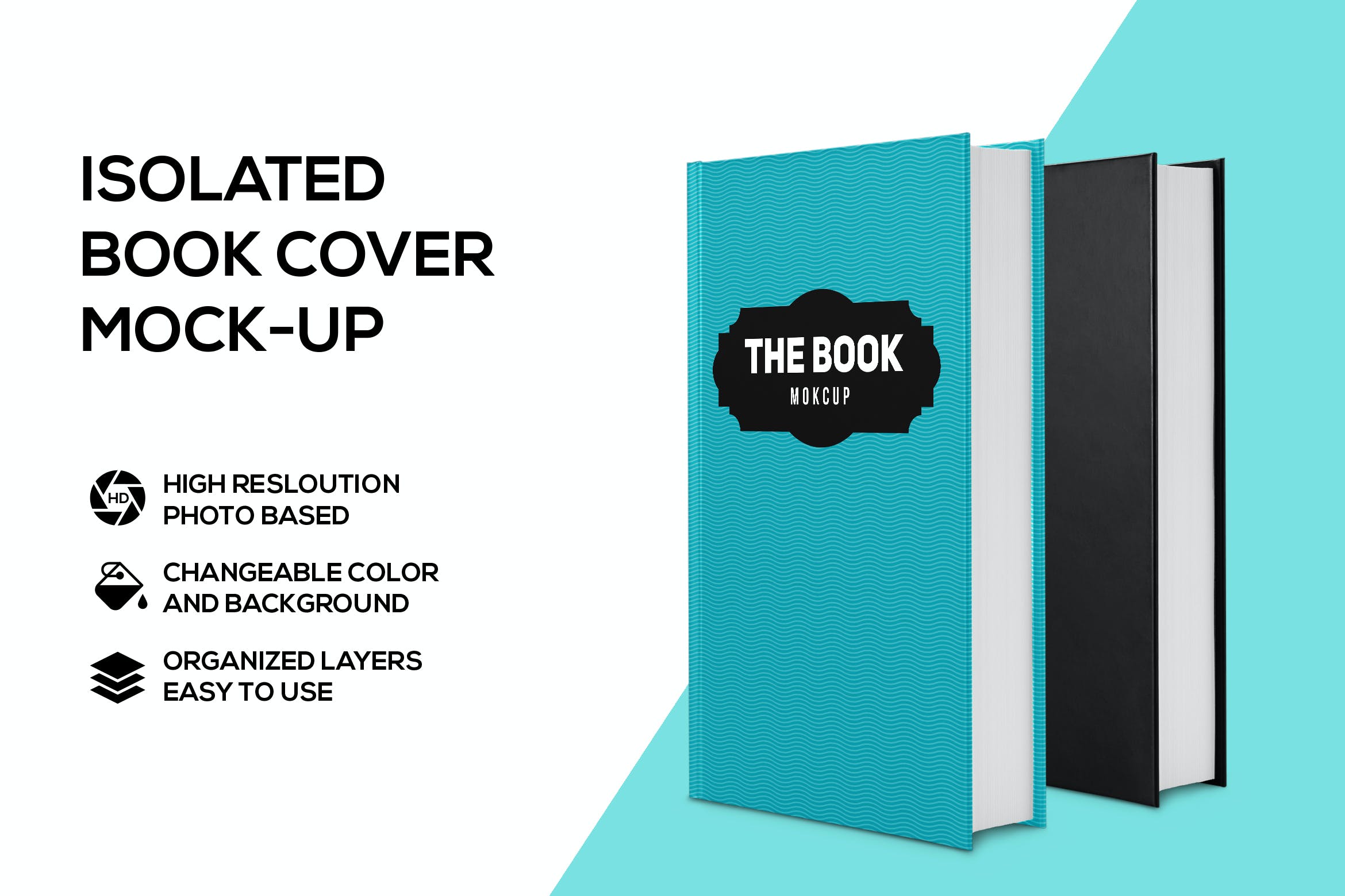 精装图书硬封设计效果图样机 Book cover mockup