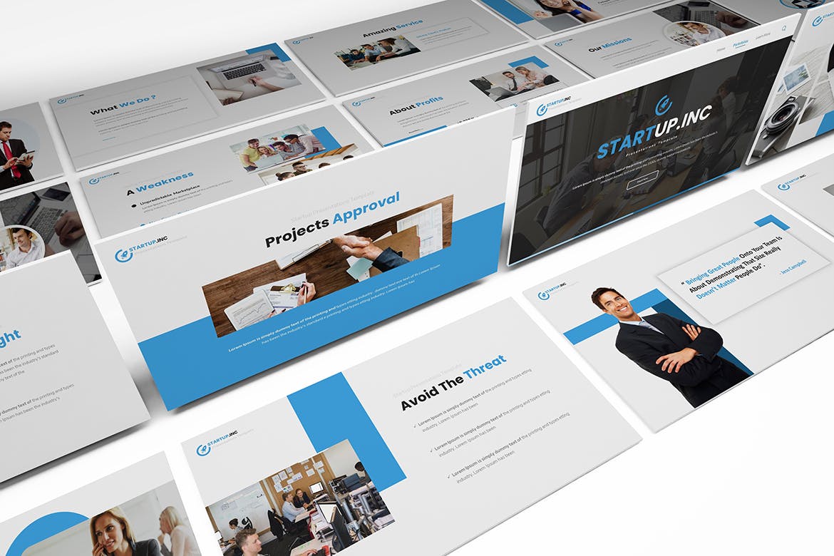 时尚高端简约清新多用途的powerpoint幻灯片演示模板（pptx）