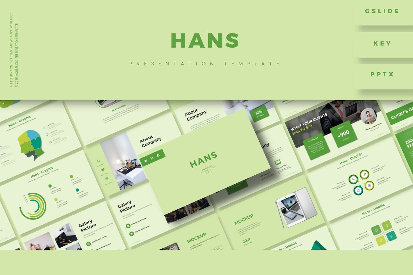 时尚高端简约清新多用途powerpoint幻灯片演示模板（pptx&key）