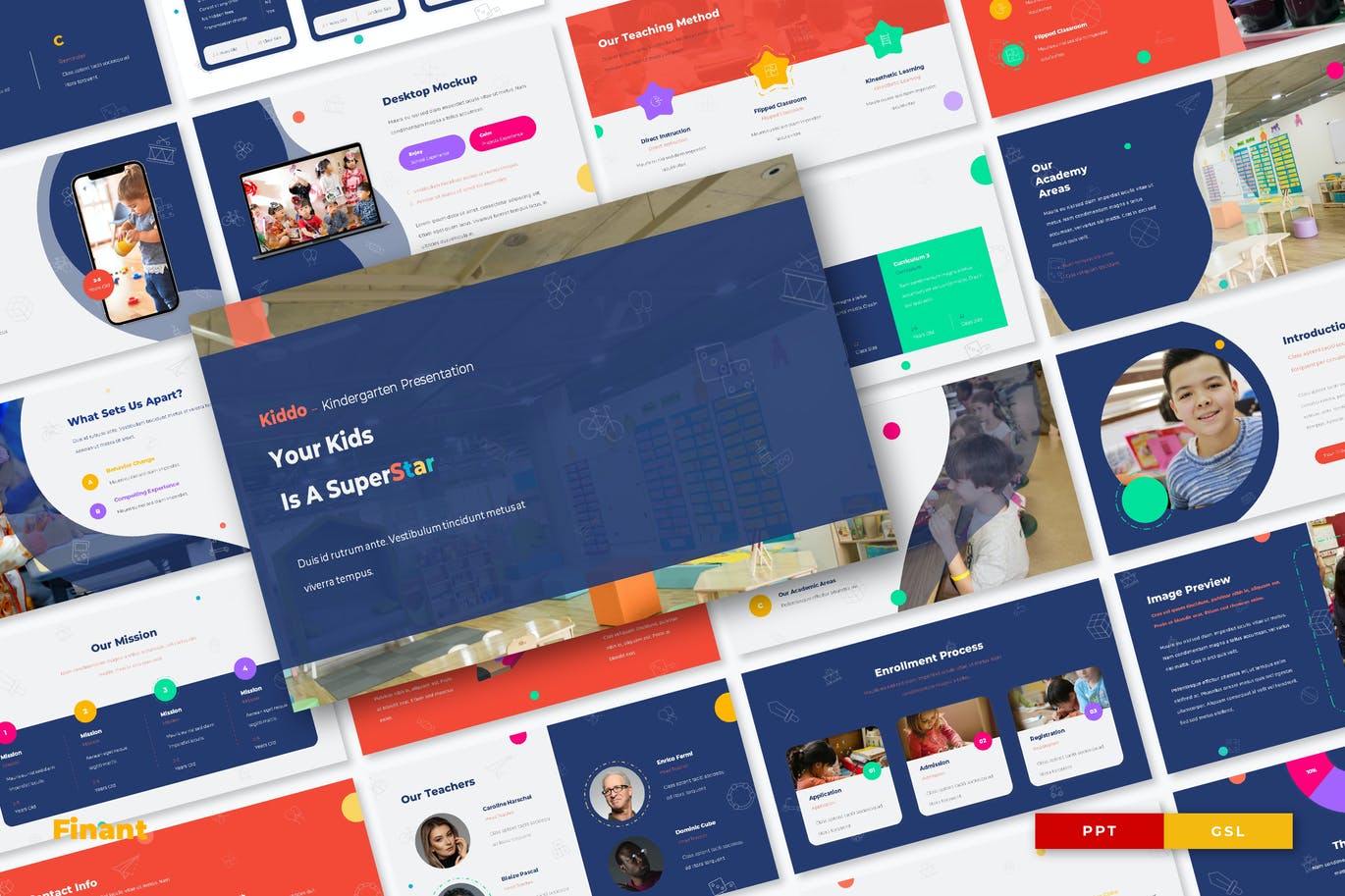 时尚简约清新新孟菲斯风格powerpoint幻灯片演示模板（pptx）