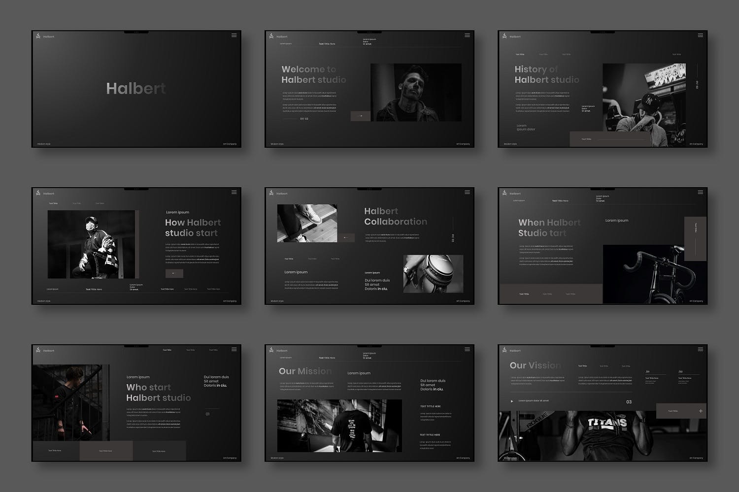 摄影公司创意机构PPT模板（PPTX）