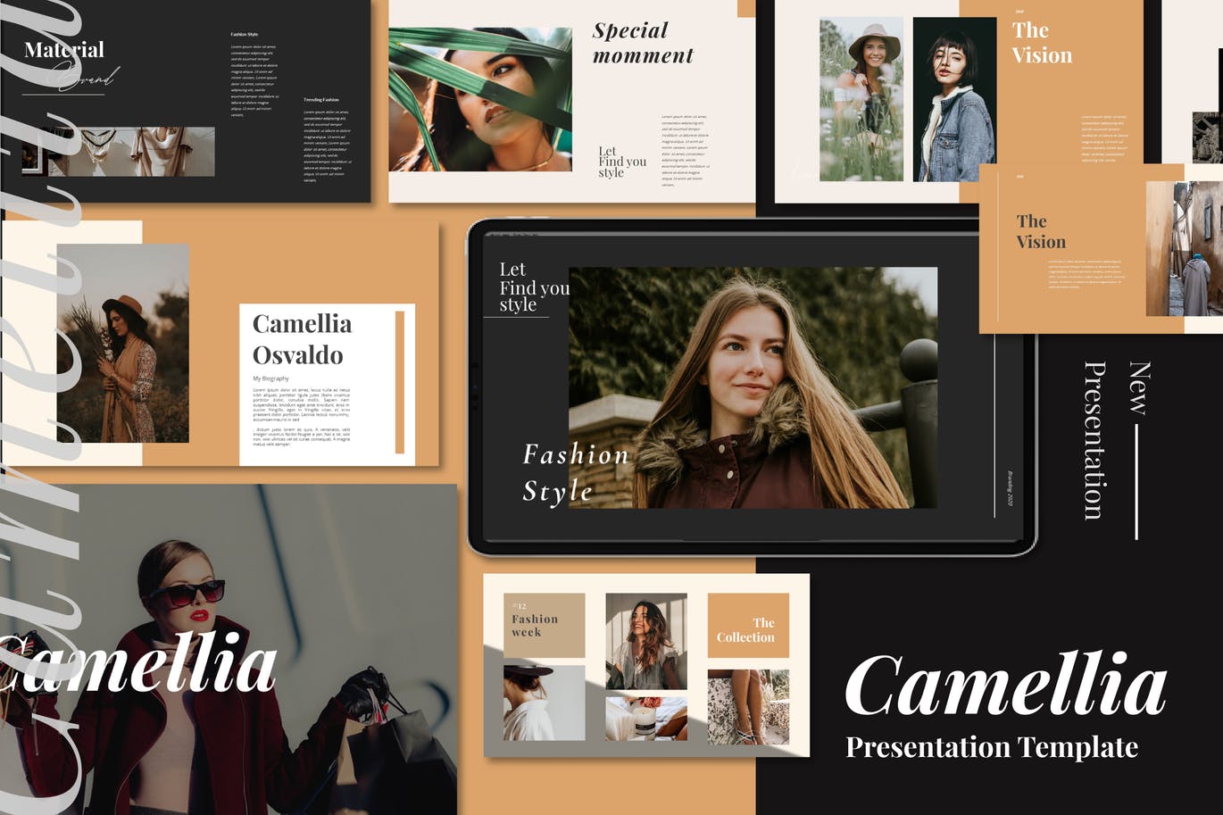 优雅时尚高端简约多用途的powerpoint幻灯片演示模板（pptx）