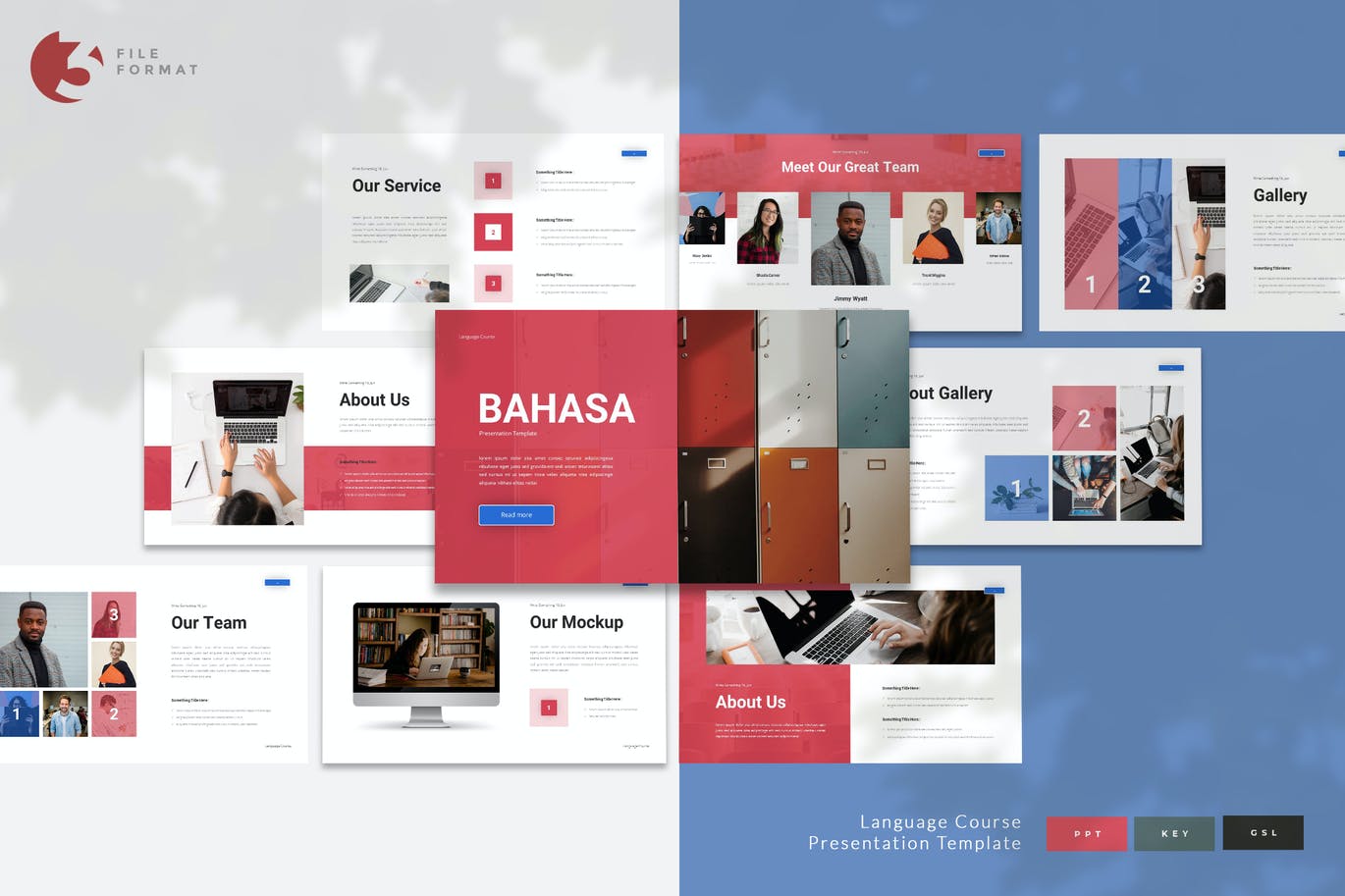 时尚高端简约多用途的清新在线教育powerpoint幻灯片演示模板（pptx）