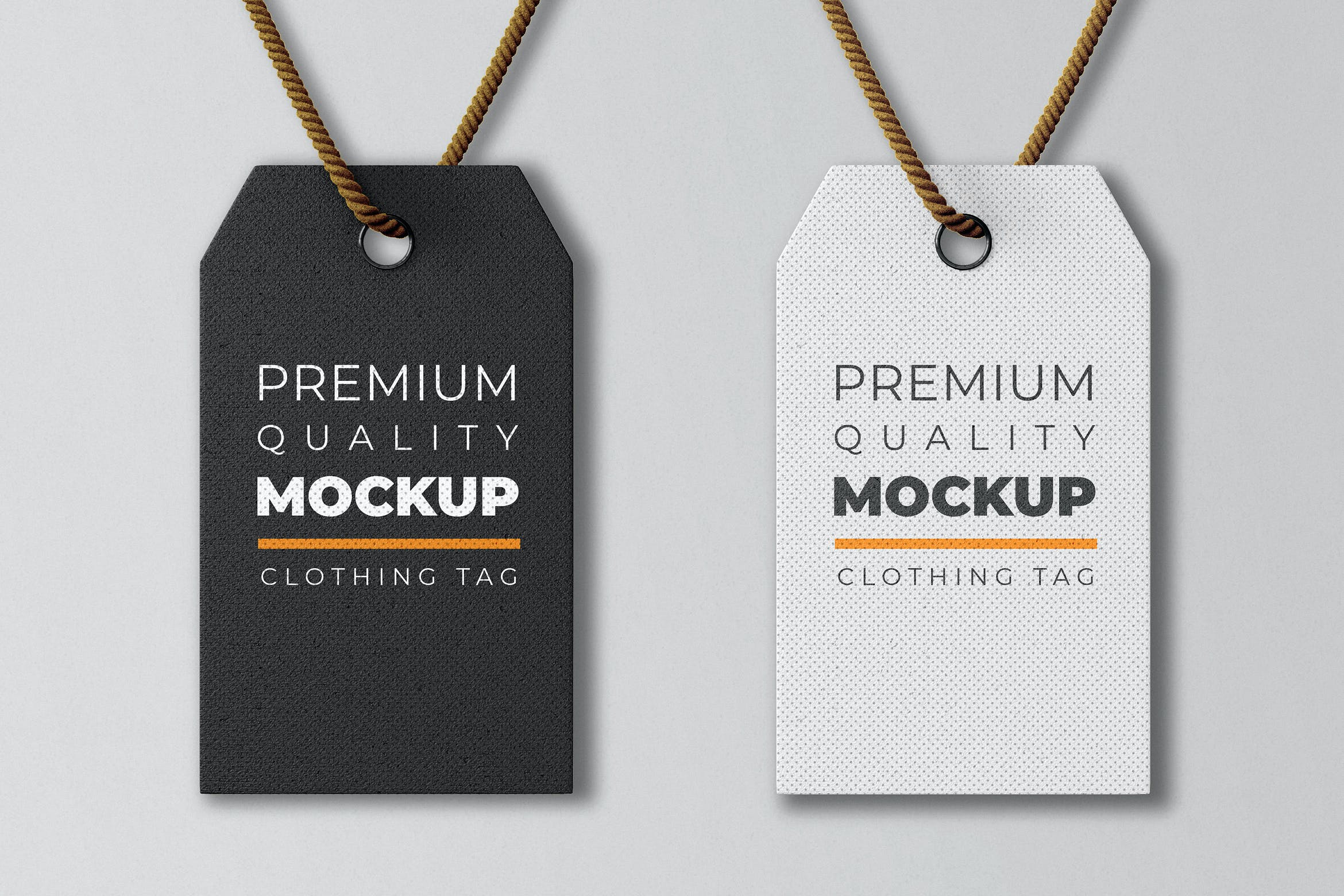 简约风品牌服装标签设计效果图样机模板 Clothing Tag Mockup Template