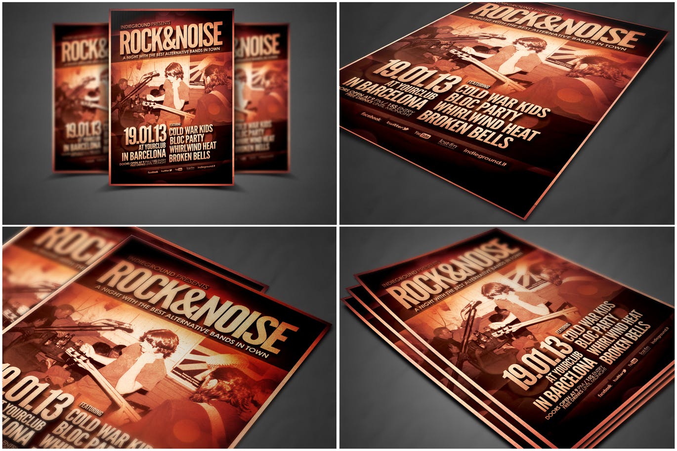 传单设计印刷效果图样机模板 Flyer Mock Ups