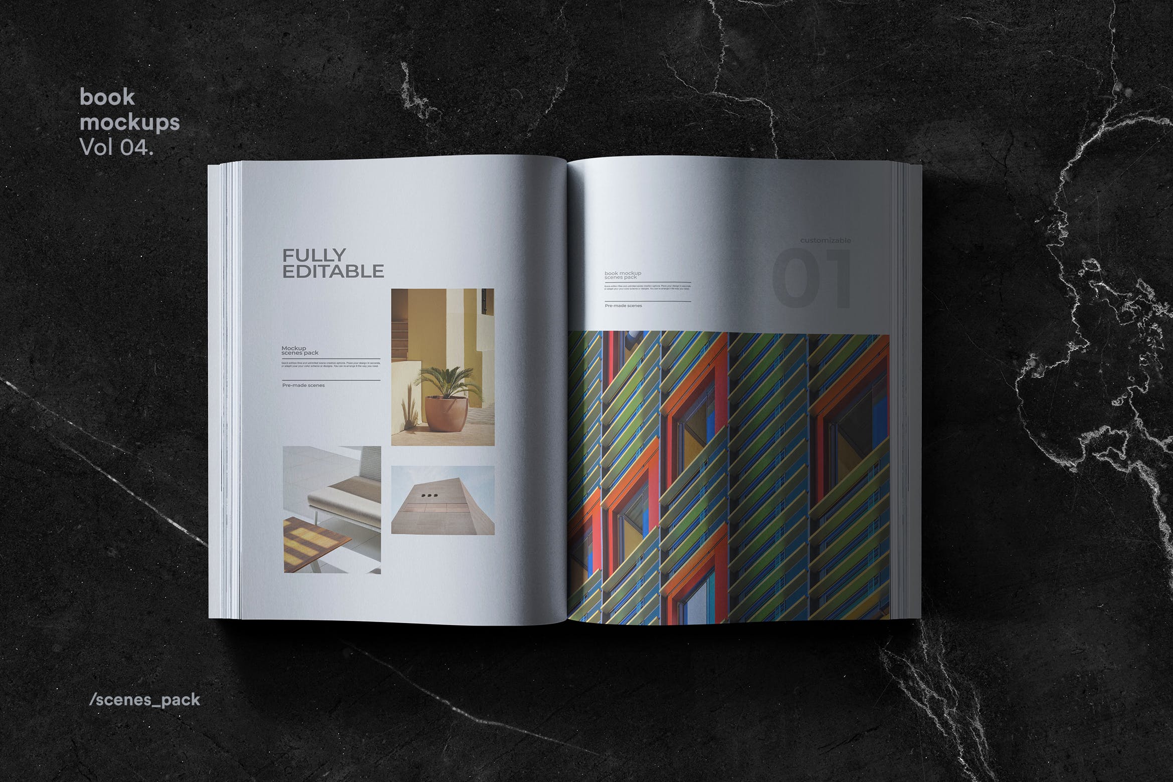 精品图书封面&排版设计效果图样机模板 Book Mock Up