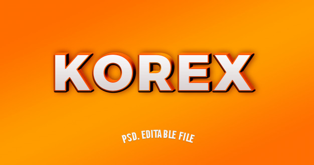 橙色背景上的3D效果字体