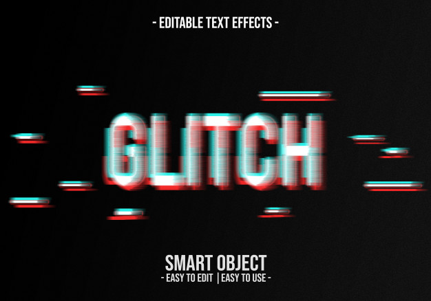 酷炫故障文本特效样式[PSD]