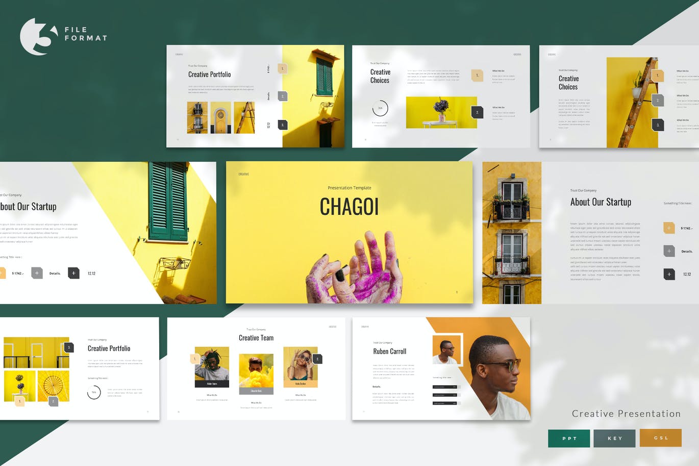 时尚高端清新简约多用途创意powerpoint幻灯片演示模板（pptx）