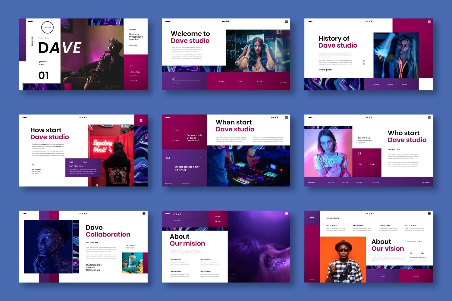 时尚的商业摄影公司PPT模板（PPTX）