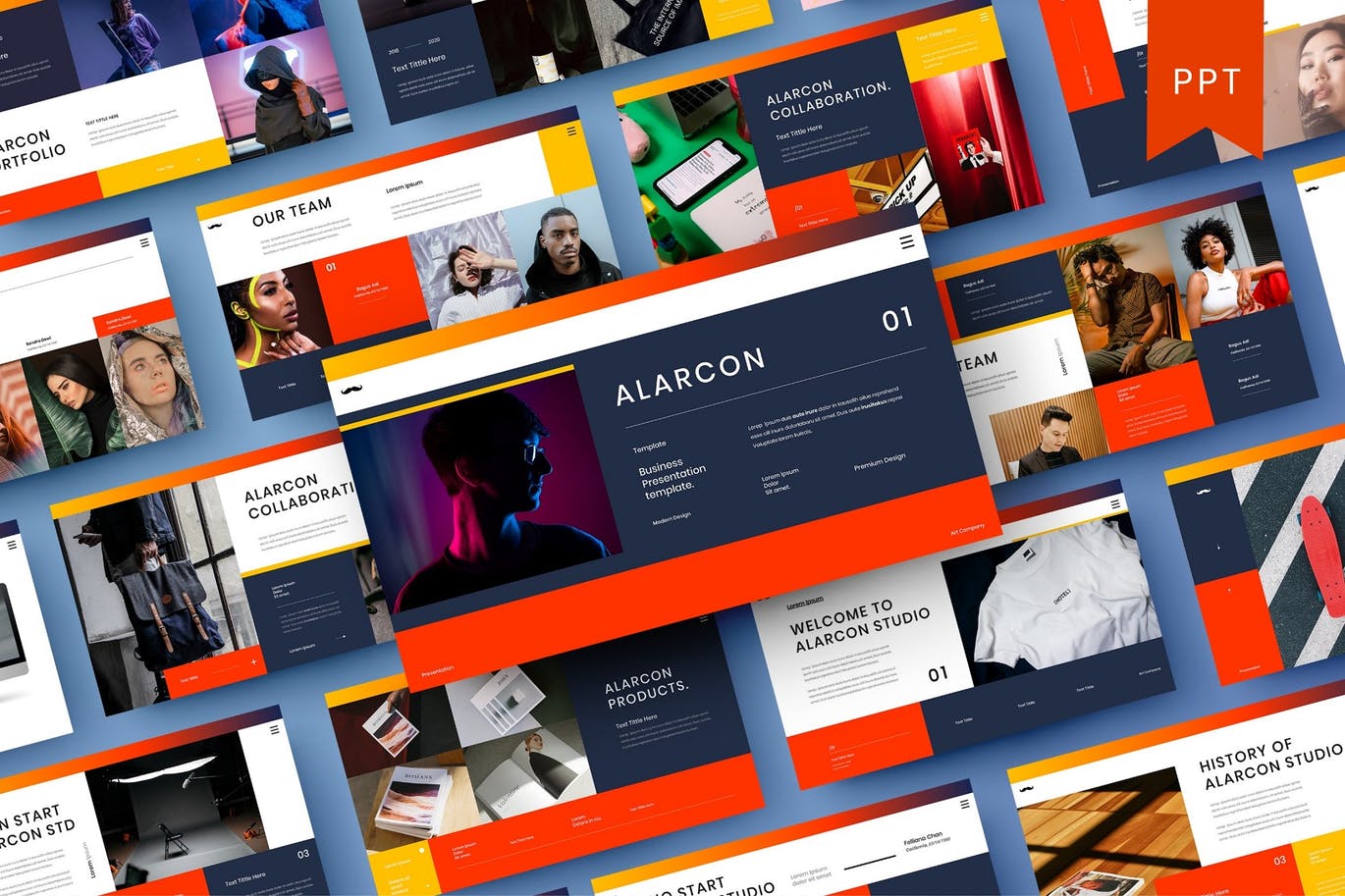 高端时尚多用途的高品质powerpoint幻灯片演示模板（pptx）