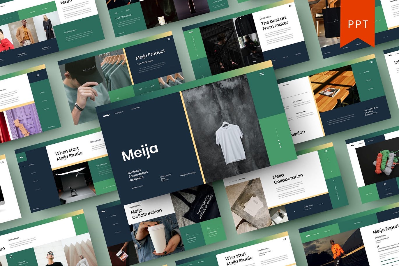 时尚高端简约多用途的高品质商务商业powerpoint幻灯片演示模板（pptx）