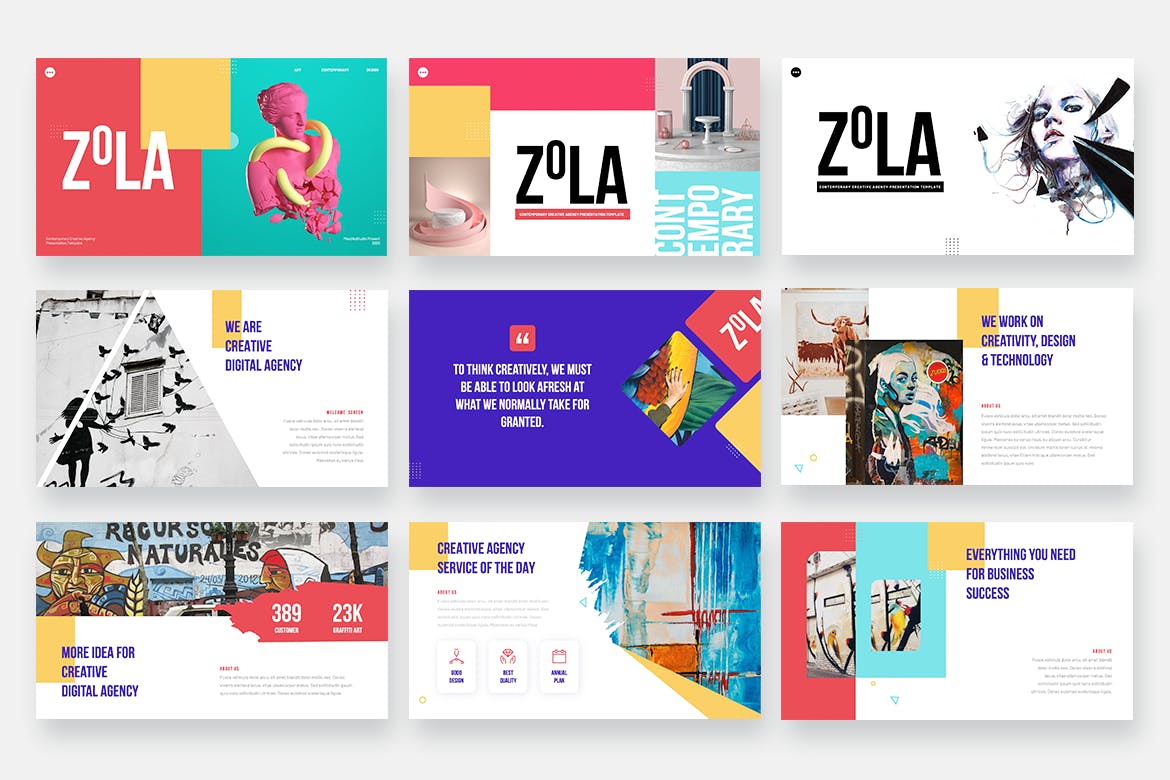 佐拉-当代创意Powerpoint模板（PPTX）