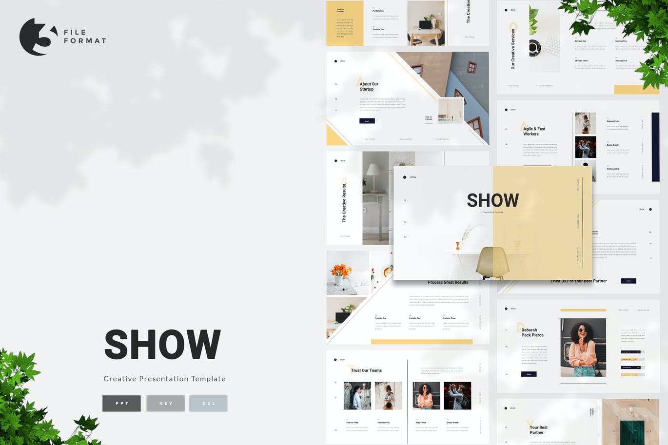 简约时尚高端多用途的powerpoint幻灯片演示模板（pptx）