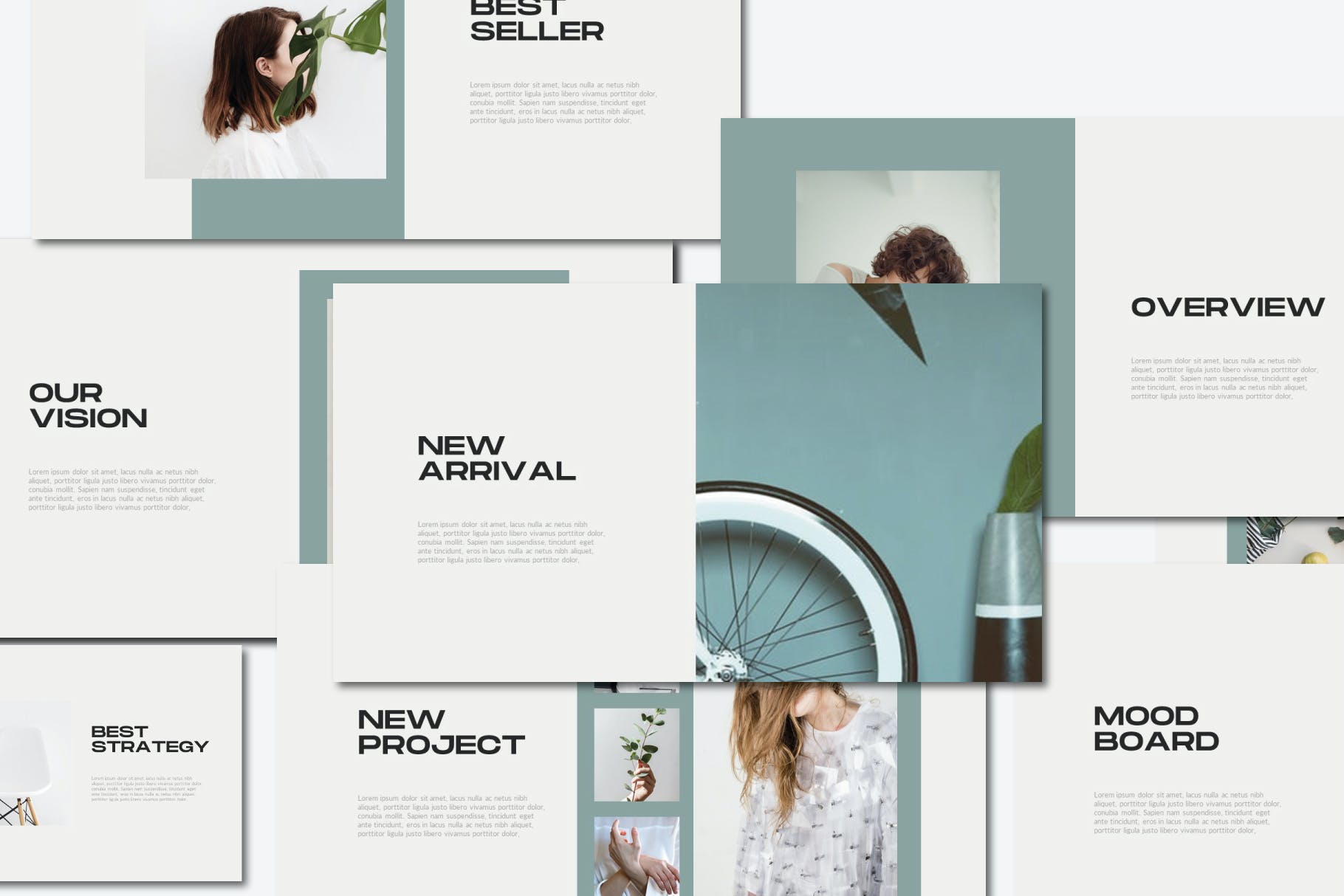 简洁的幻灯片模板[PSD]