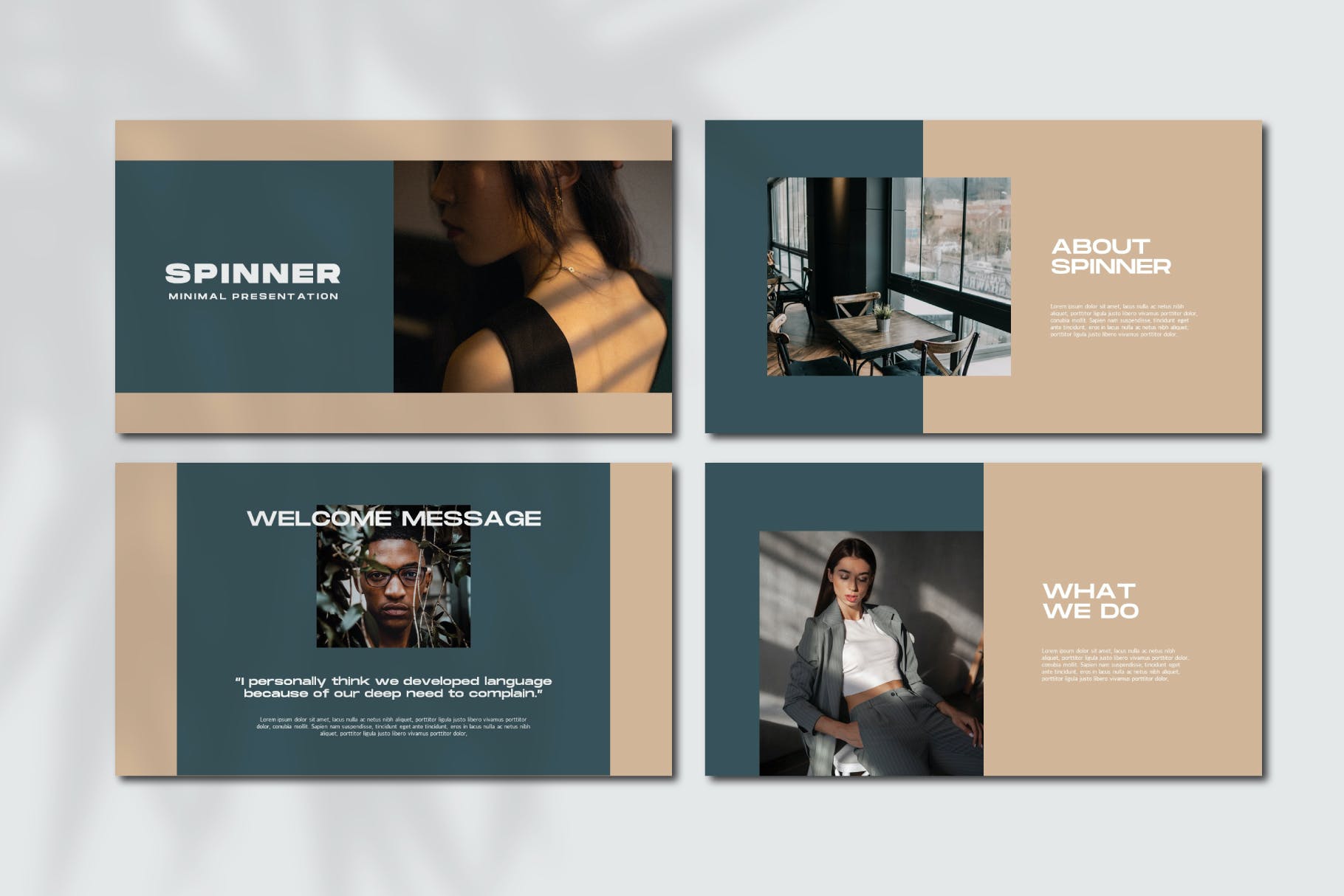 时尚转轮幻灯片模板[PSD]