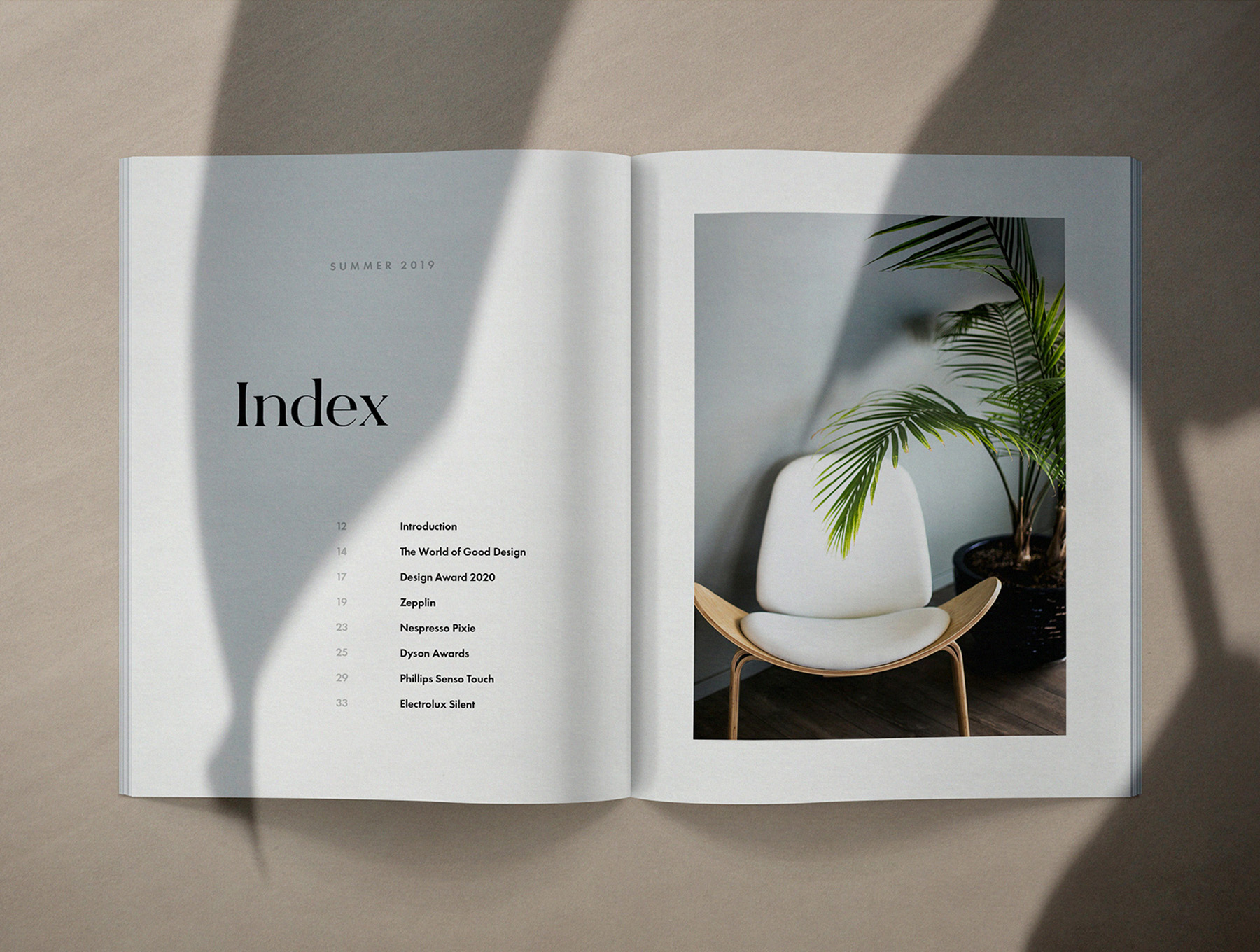 A4和美国信纸规格杂志效果图样机模板