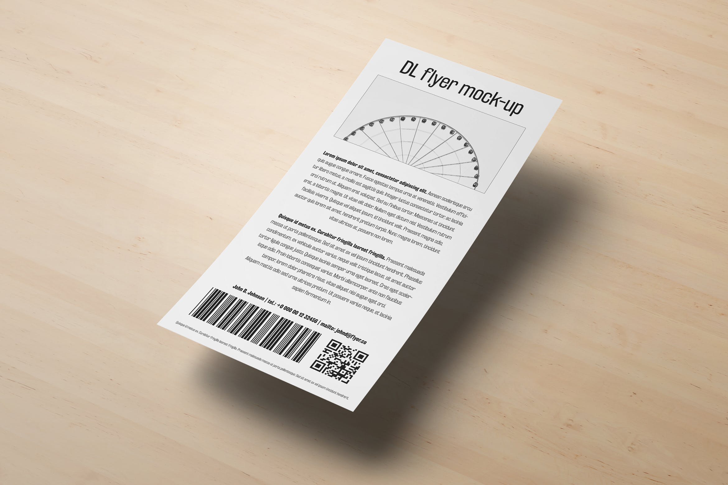 DL传单设计效果图样机模板 DL Flyer Mock-Up