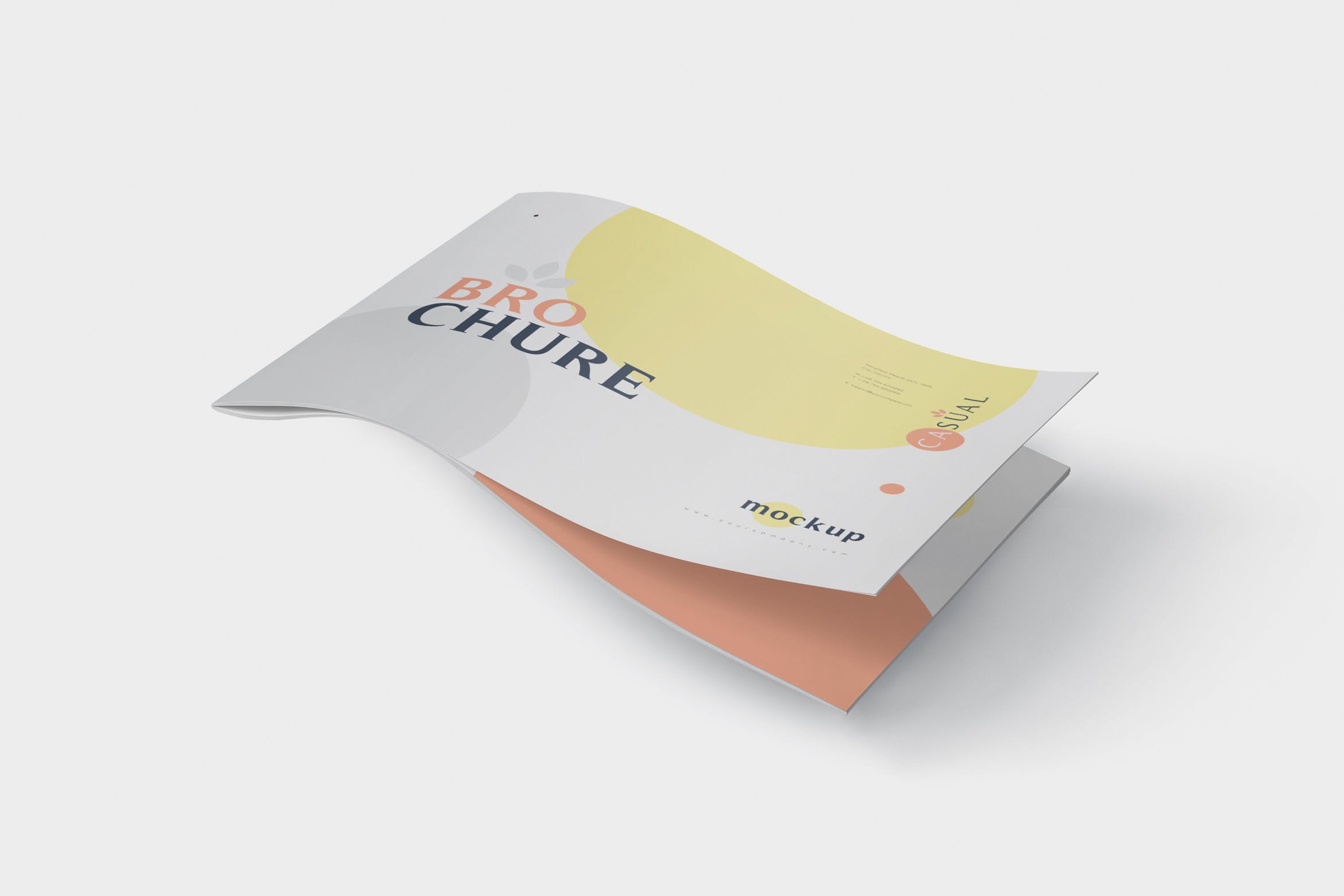 美国信纸尺寸横版杂志印刷效果图样机 US Letter Landscape Brochure – Magazine Mockup set