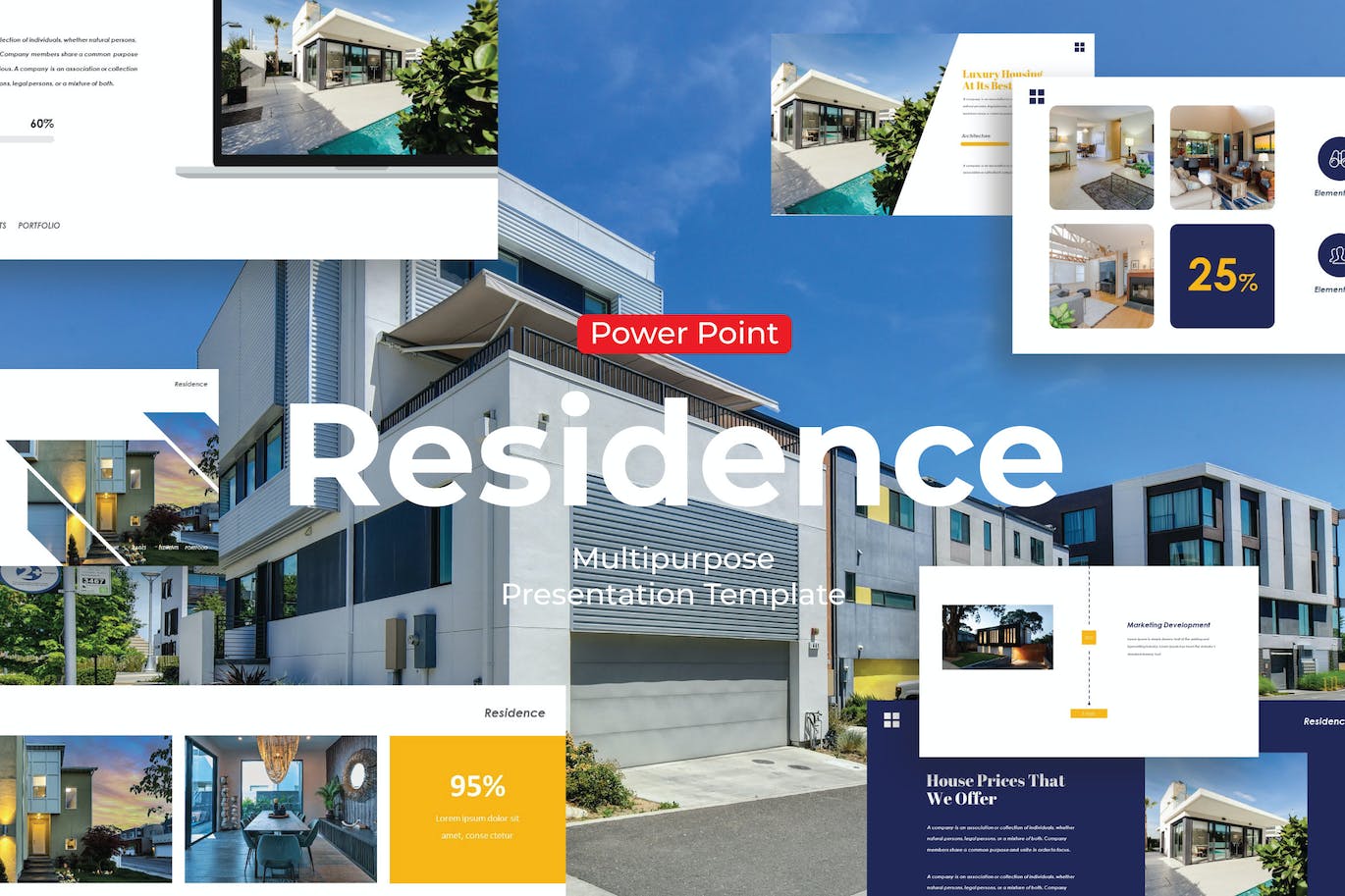 时尚高端室内设计教育教学powerpoint幻灯片演示模板（pptx）