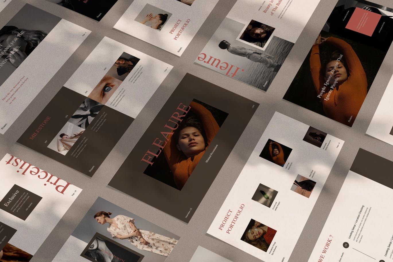 优雅时尚高端多用途的高品质powerpoint幻灯片演示模板（pptx）