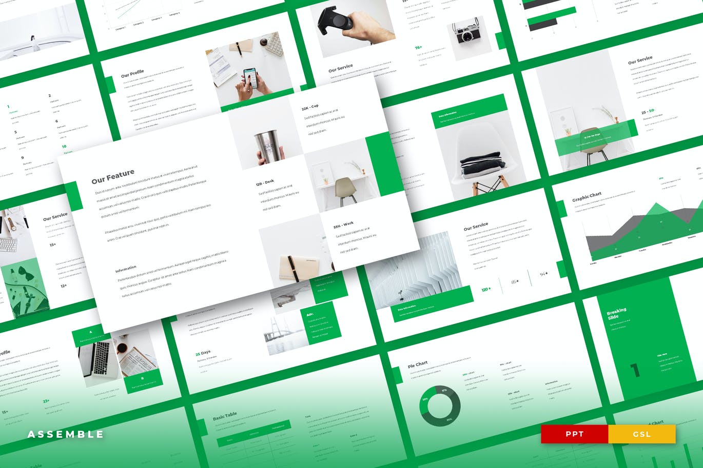 时尚高端简约清新多用途powerpoint幻灯片演示模板（pptx）