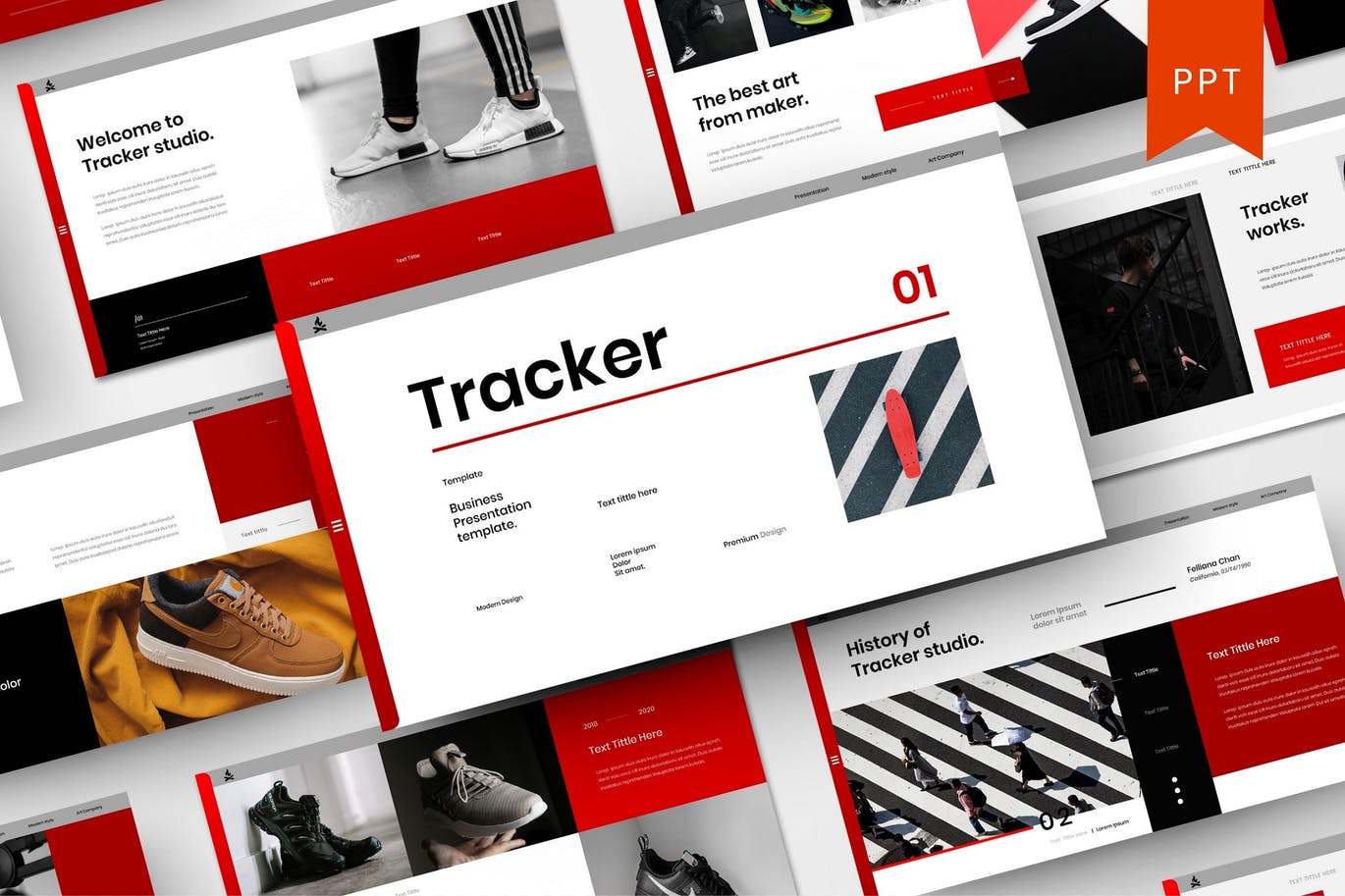 高品质多用途时尚高端简约powerpoint幻灯片演示模板（pptx）