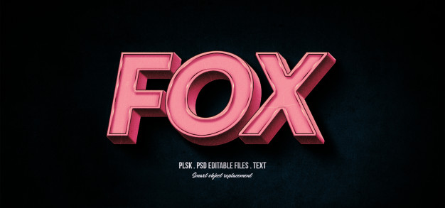 3d文本风格的效果字体模型