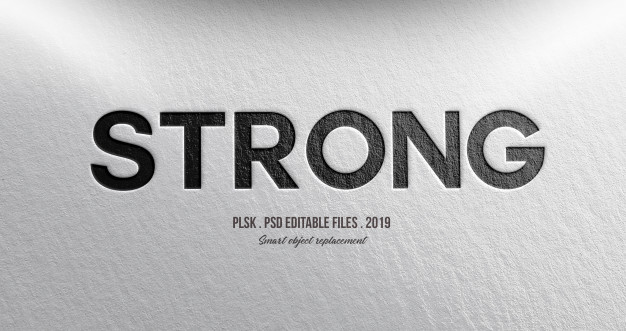 优质印压效果的PS特效字体样式