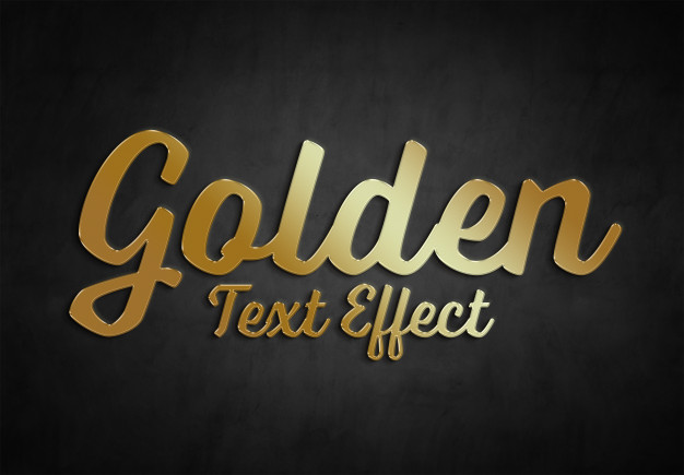 金色文本风格特效字体