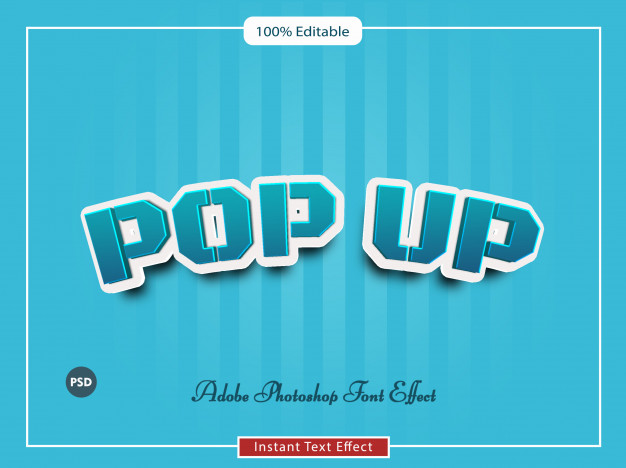 蓝色PS特效字体图层样式