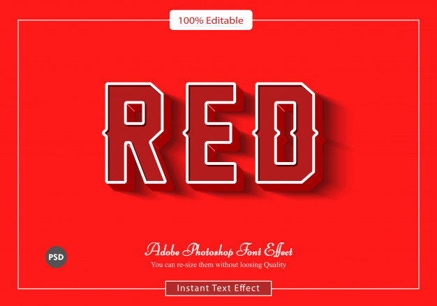 红色复古字体效果的psd文件