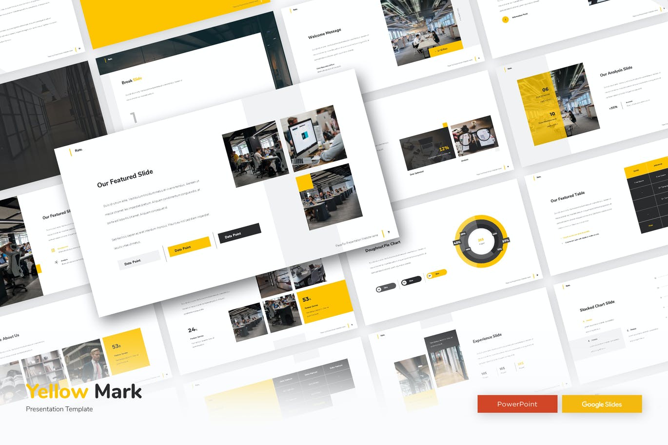 时尚简约高端多用途大数据powerpoint幻灯片演示模板（pptx）