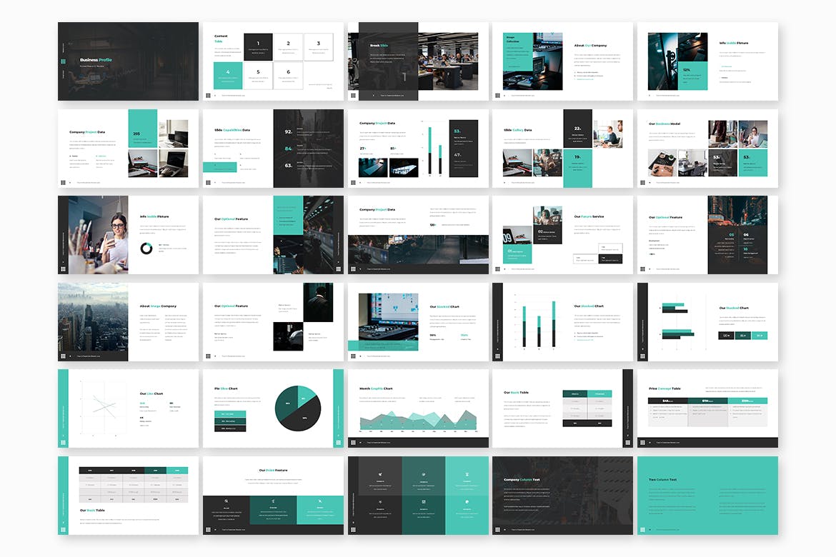 时尚高端专业简约商业商务提案powerpoint幻灯片演示模板（pptx）