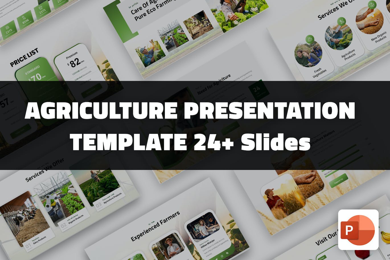 清新绿色健康有机农业健康饮食powerpoint模板（pptx）