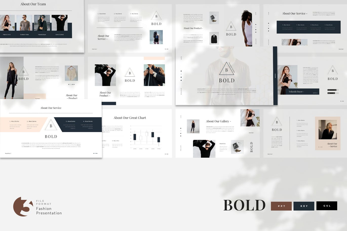 简约时尚多用途的高品质powerpoint幻灯片演示模板（pptx）