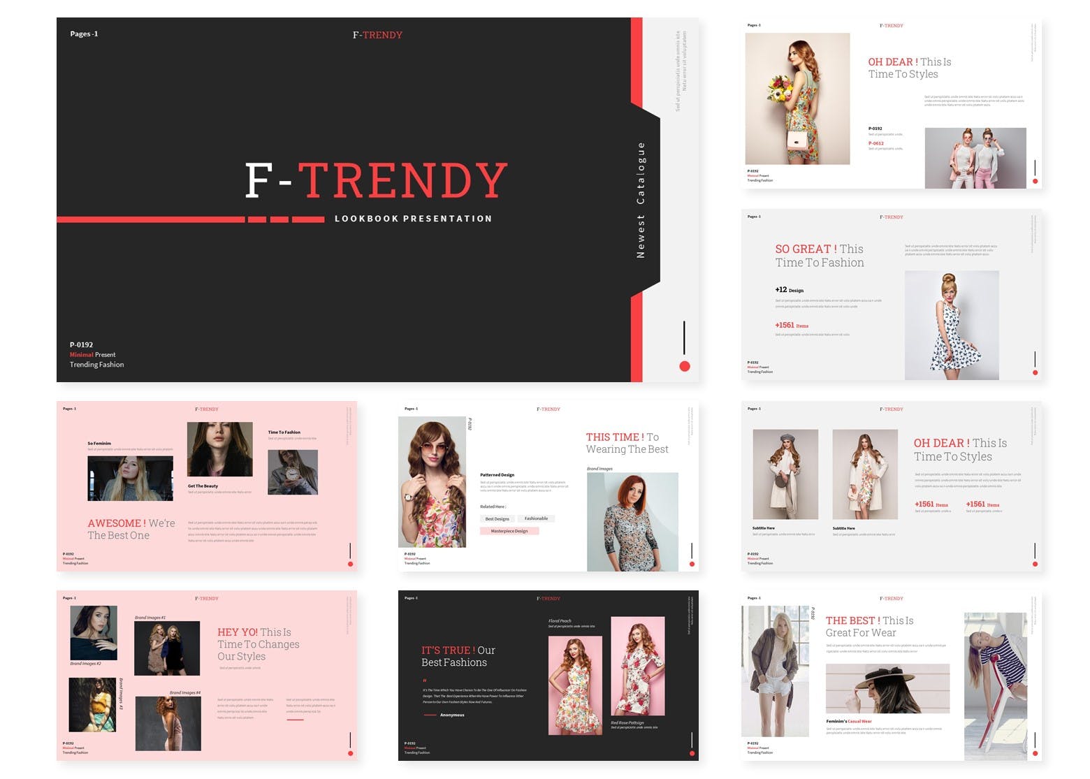 时尚的PPT模板下载（PPTX）