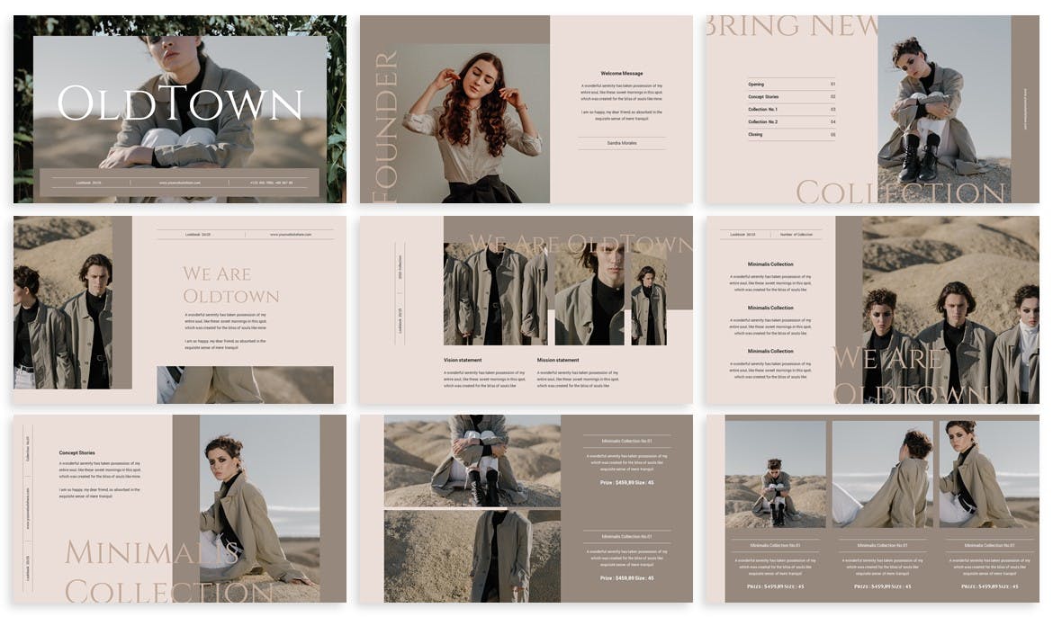 时尚文艺的PPT模板下载（PPTX）