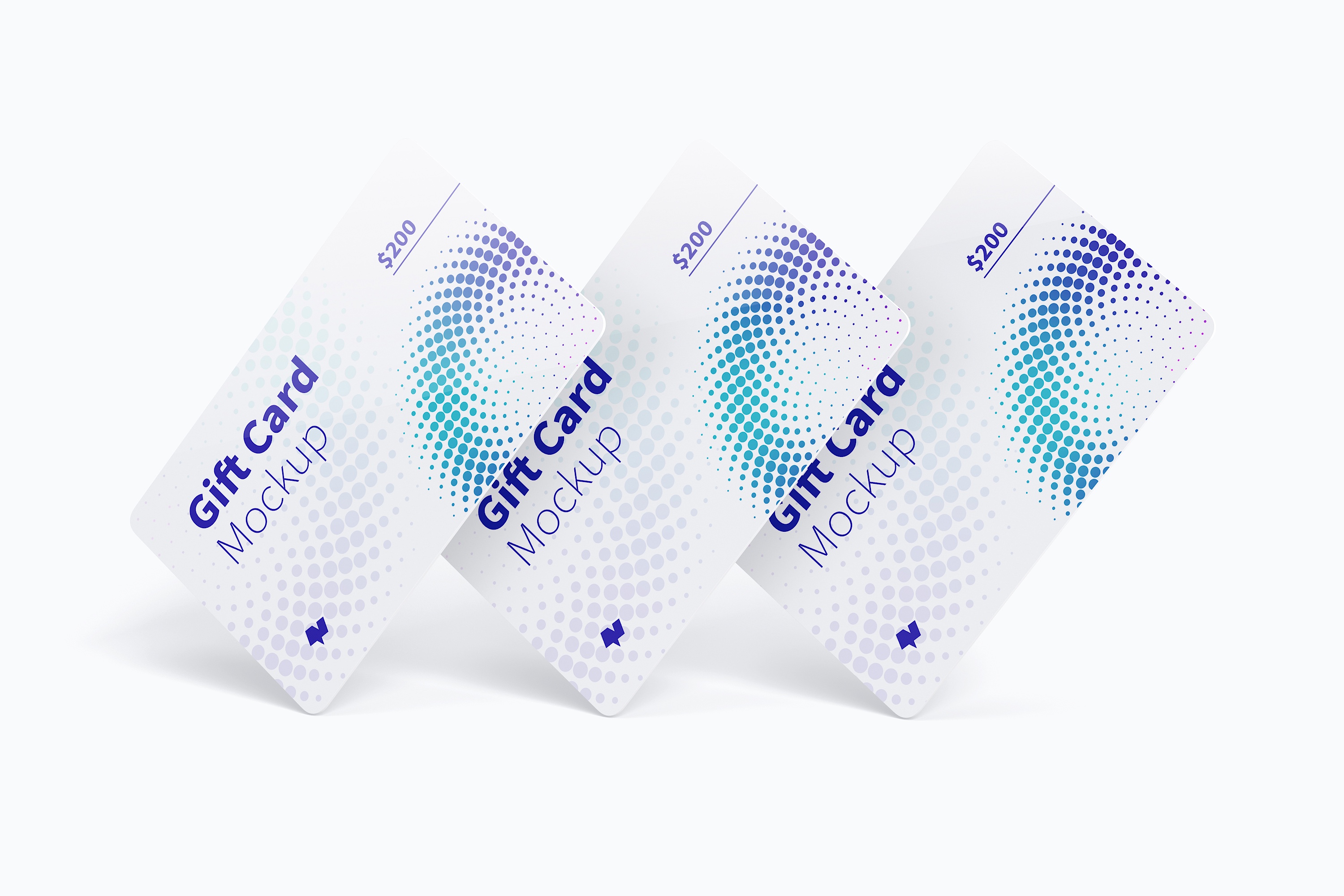 礼品积分卡设计图片预览样机06 Gift Card Mockup 06