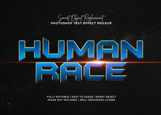 3d风格的人类文字效果样式