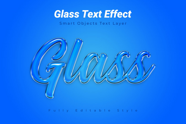 透明glass文本PS字体特效
