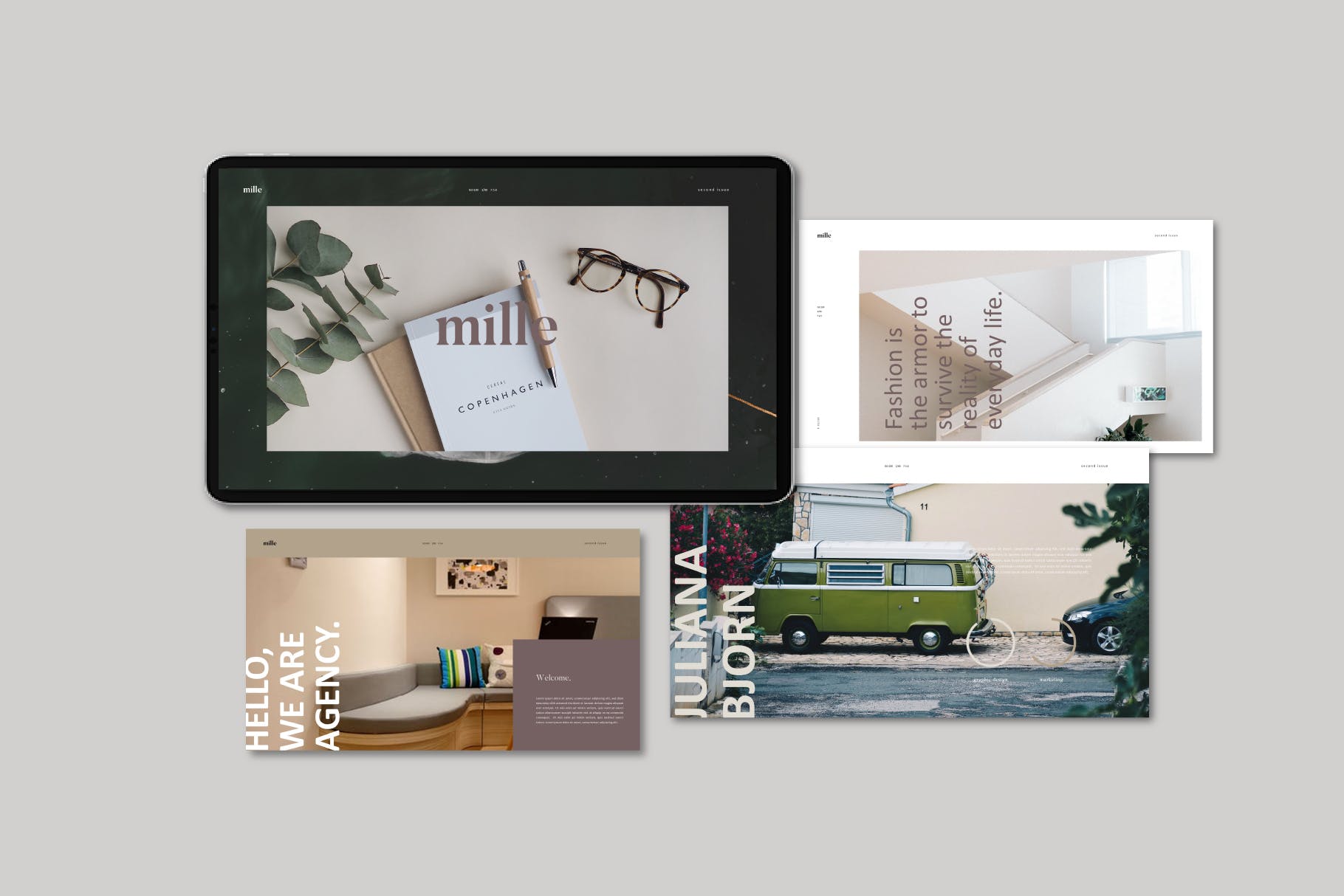 斯堪的纳维亚主题风格PPT模板（PPTX）