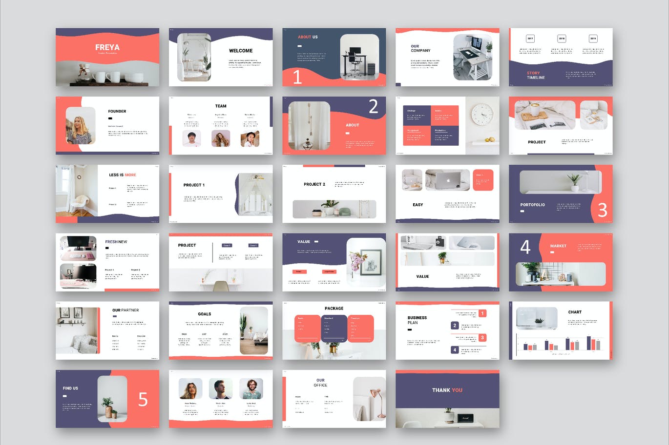 简约时尚高端清新多用途powerp幻灯片演示模板（ppt）