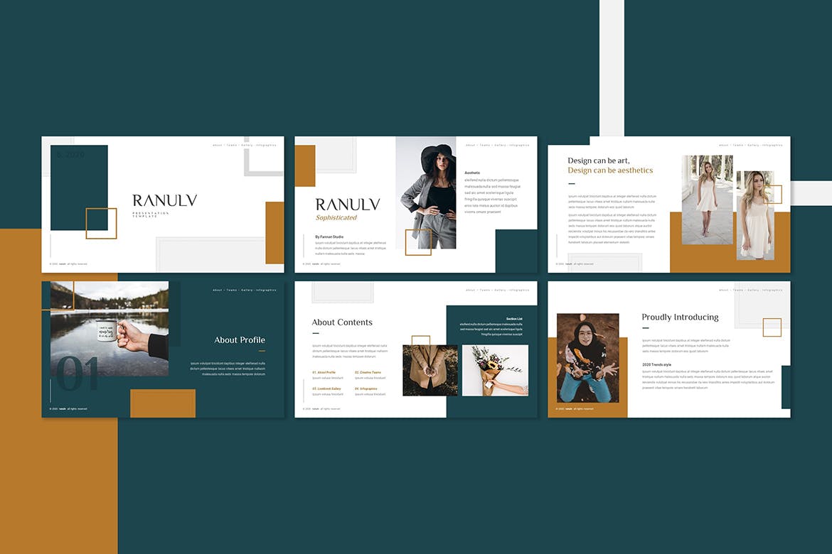 彩色服装设计电子商务摄影模特PPT模板（PPTX,key）