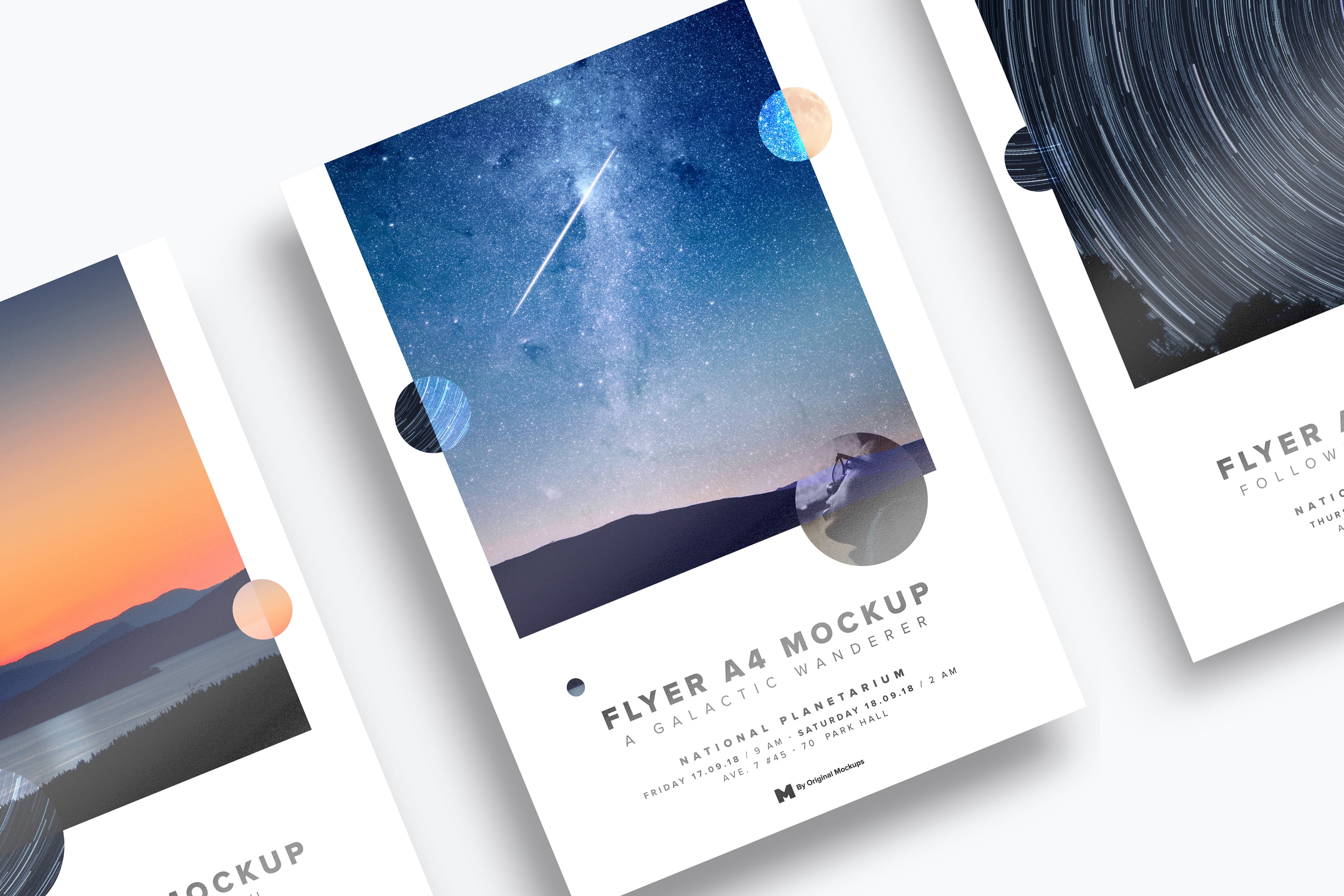 A4/A5大小规格传单设计效果图样机01 A4 / A5 Flyer Mockup 01