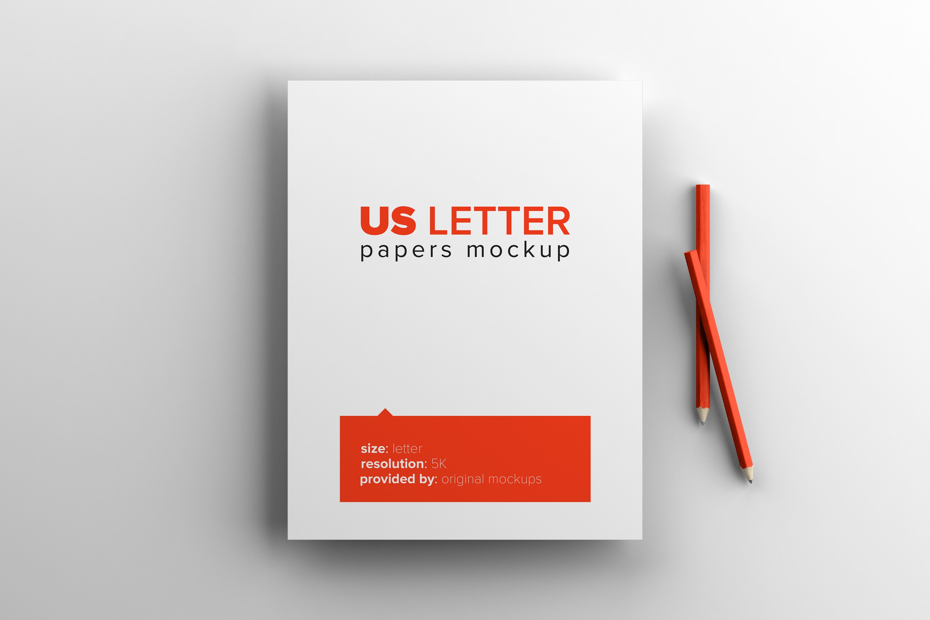 美国信纸尺寸纸张印刷排版设计样机 US Letter Paper Mockup